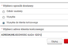 Wysyłka do Klienta końcowego