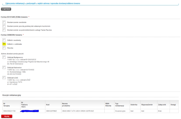 Nowa funkcjonalność zgłoszeń reklamacyjnych