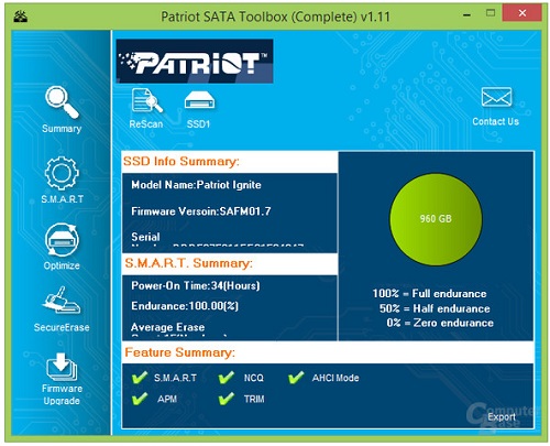 Patriot SSD Toolbox